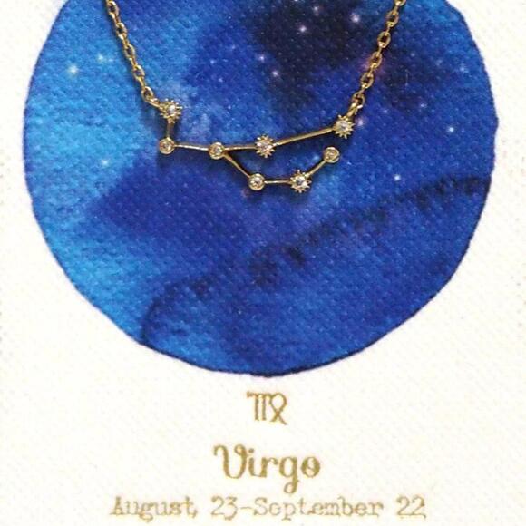 Anthropologie Tai Zodiac Constellation Necklace Virgo - Picture 4 of 4